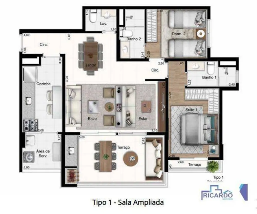 Apartamento, 3 quartos, 86 m² - Foto 3