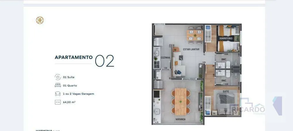 Apartamento, 2 quartos, 64 m² - Foto 3