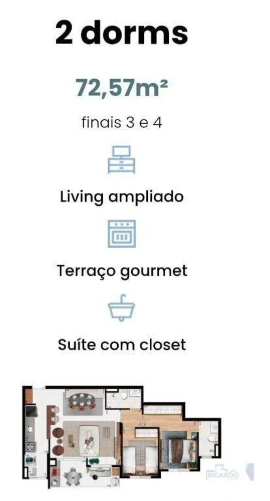 Apartamento, 2 quartos, 72 m² - Foto 2