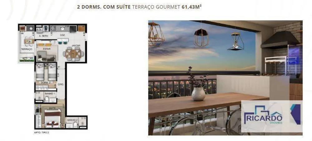 Apartamento, 2 quartos, 61 m² - Foto 3