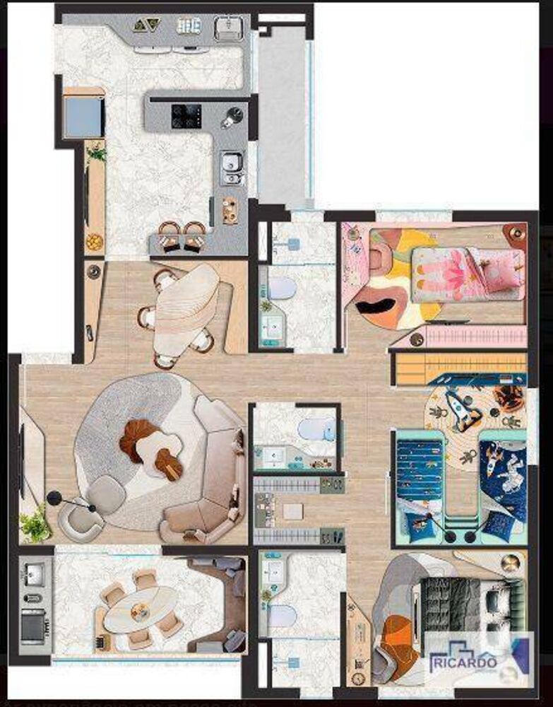 Apartamento, 3 quartos, 95 m² - Foto 2