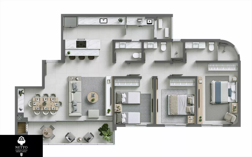 Apartamento, 3 quartos, 122 m² - Foto 3