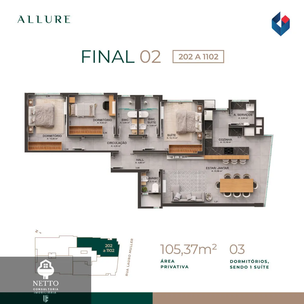 Apartamento, 3 quartos, 119 m² - Foto 7