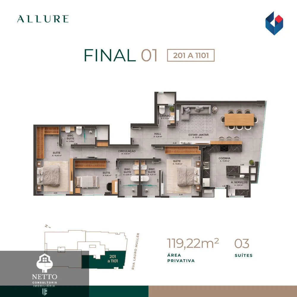 Apartamento, 3 quartos, 119 m² - Foto 6