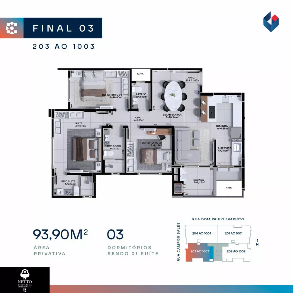 Apartamento, 3 quartos, 93 m² - Foto 3