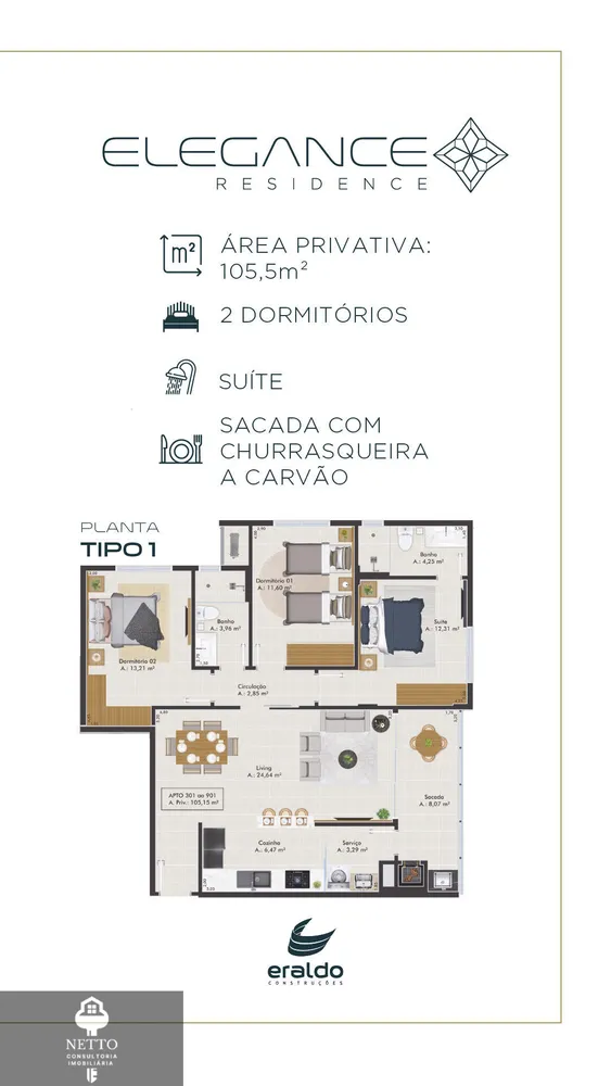 Apartamento, 3 quartos - Foto 4