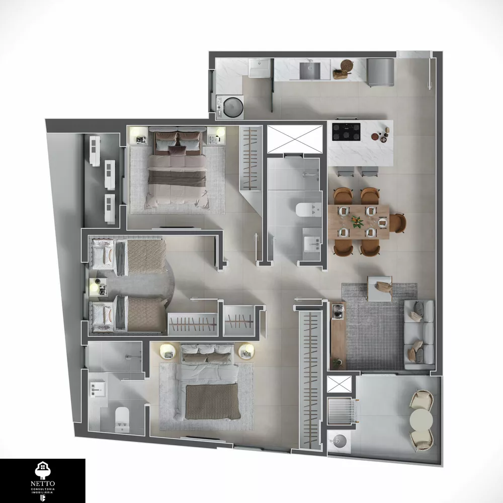 Apartamento, 3 quartos, 90 m² - Foto 3