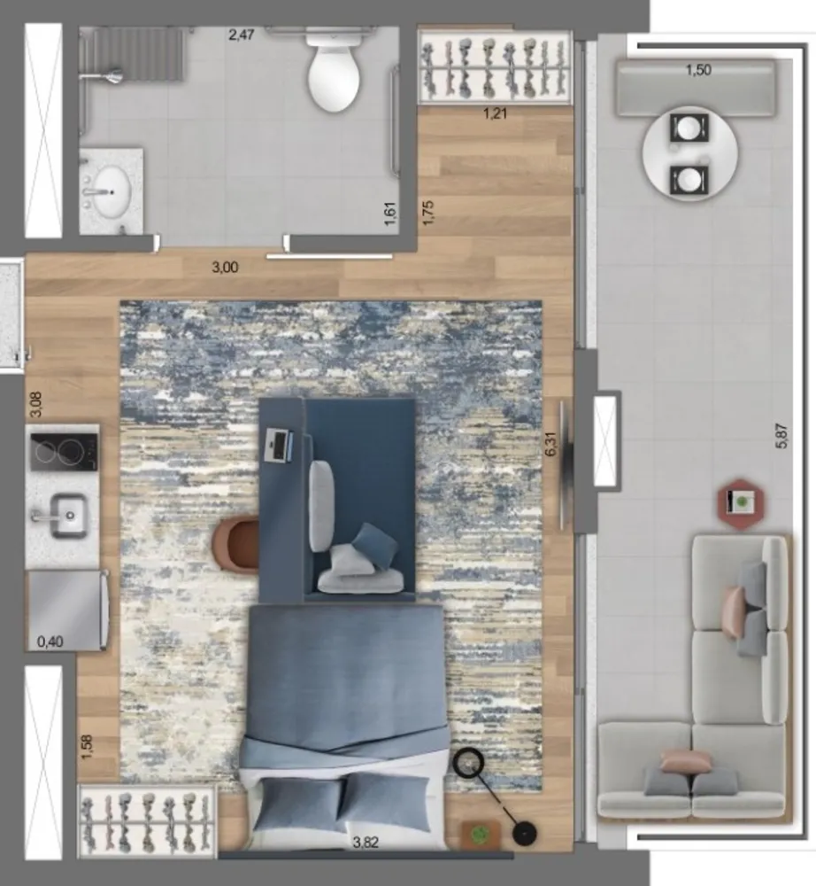 Apartamento, 1 quarto, 21 m² - Foto 24