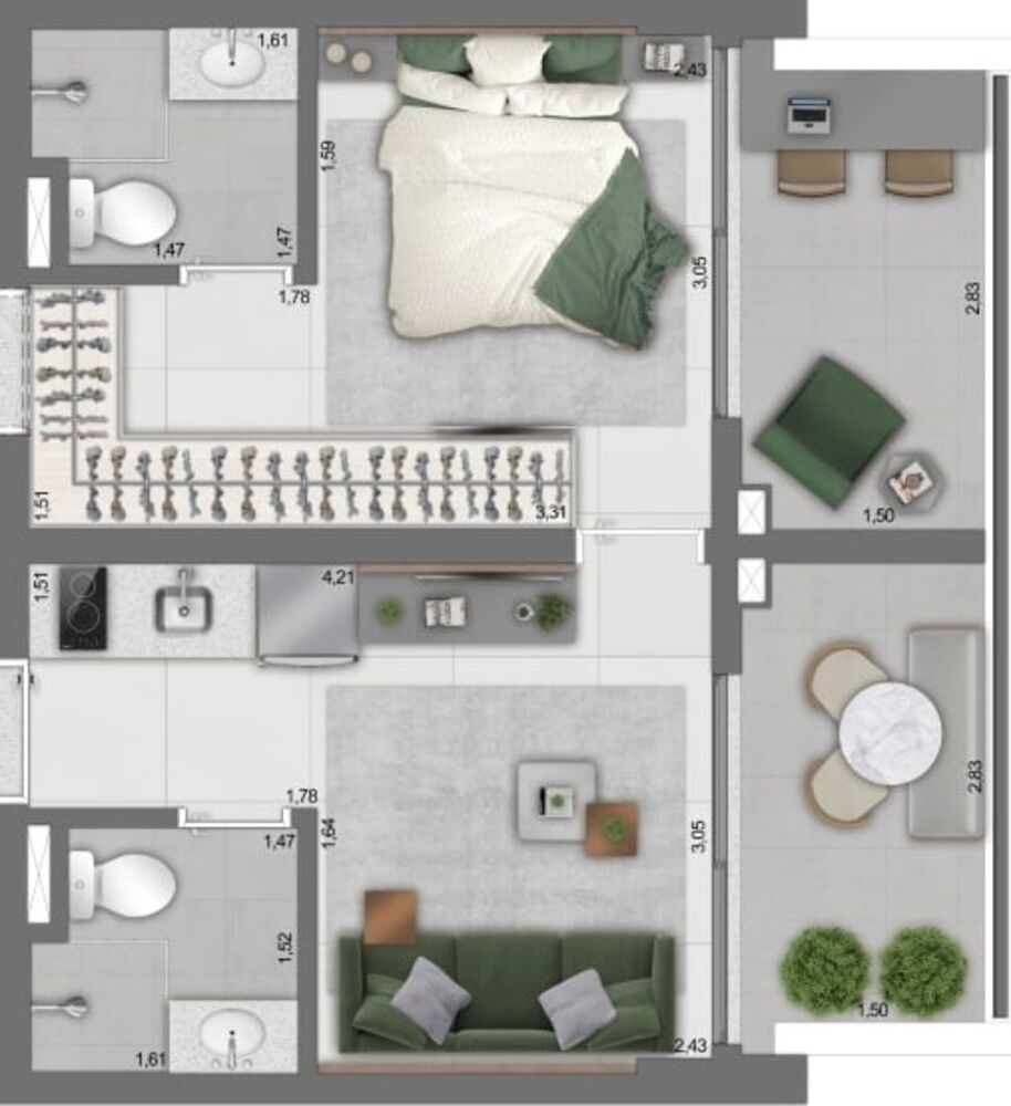 Apartamento, 1 quarto, 21 m² - Foto 8