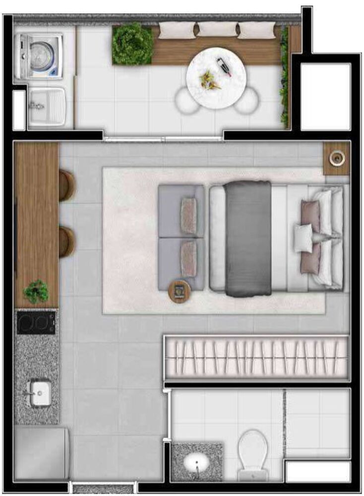 Apartamento, 1 quarto, 36 m² - Foto 10