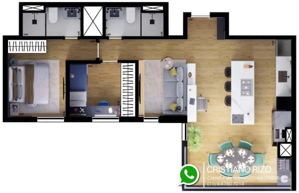 Apartamento, 3 quartos, 70 m² - Foto 7
