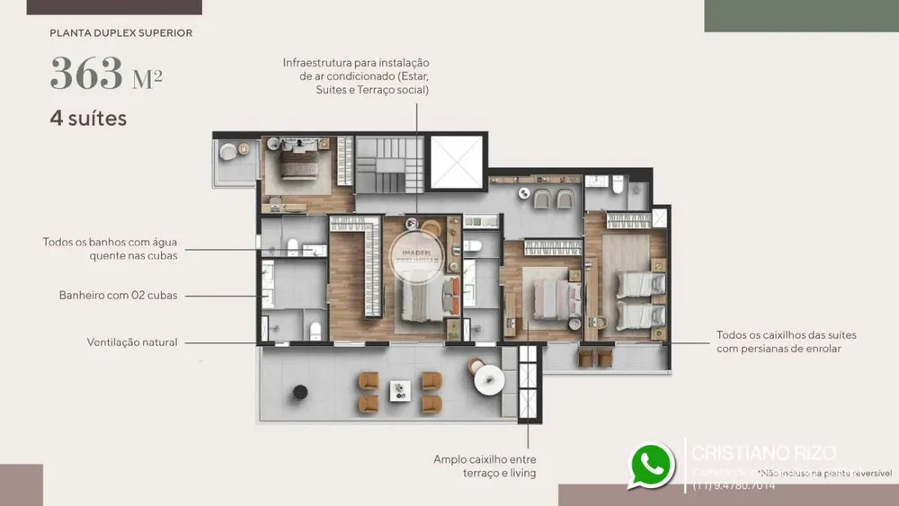Apartamento, 3 quartos, 210 m² - Foto 8