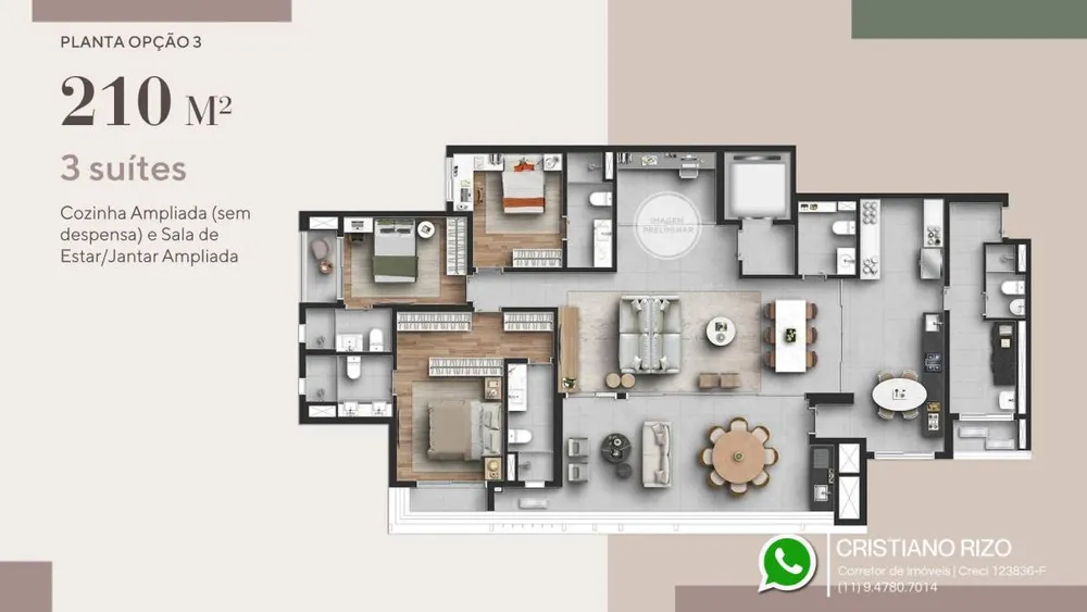 Apartamento, 3 quartos, 210 m² - Foto 12