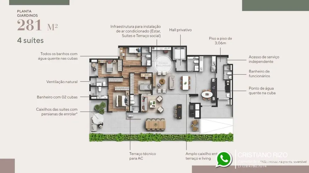 Apartamento, 3 quartos, 210 m² - Foto 4