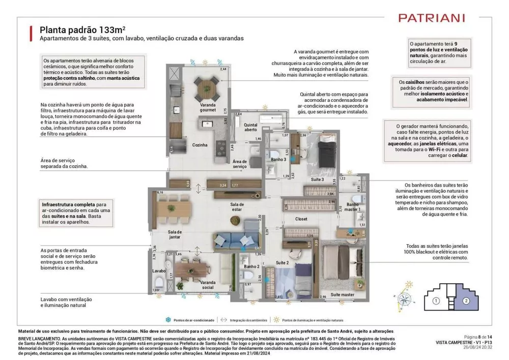 Apartamento à venda com 3 quartos, 134m² - Foto 21