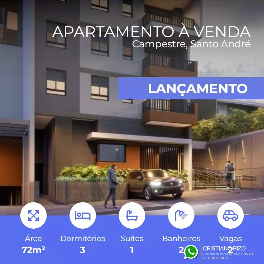 Apartamento à venda com 3 quartos, 70m² - Foto 1