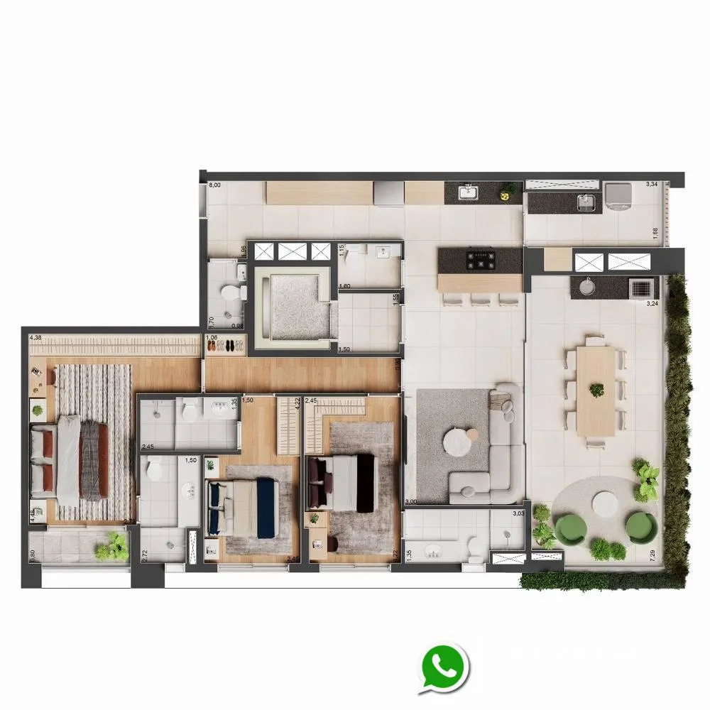 Apartamento, 3 quartos, 145 m² - Foto 4