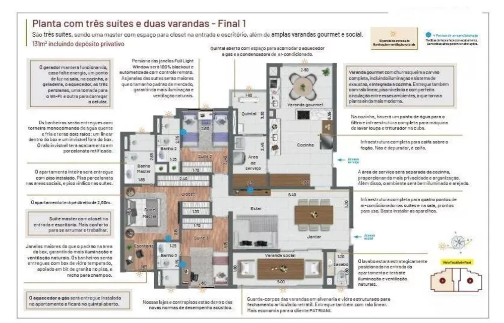 Apartamento à venda com 3 quartos, 131m² - Foto 21