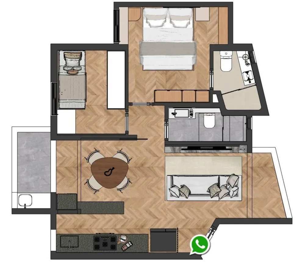 Apartamento, 2 quartos, 54 m² - Foto 4