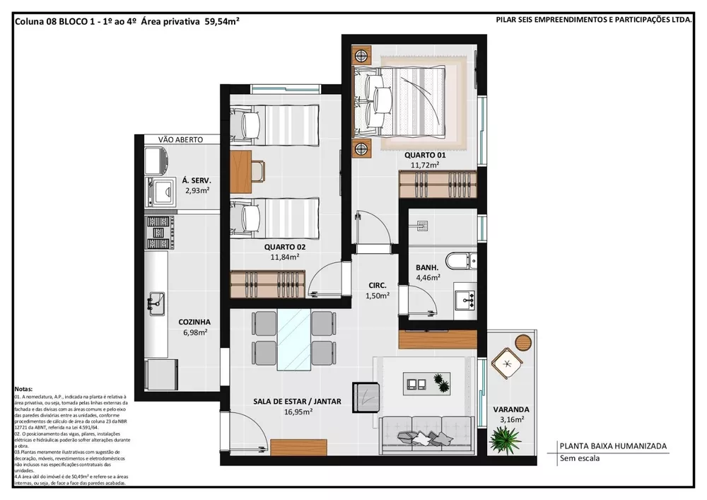 Apartamento, 2 quartos, 57 m² - Foto 6