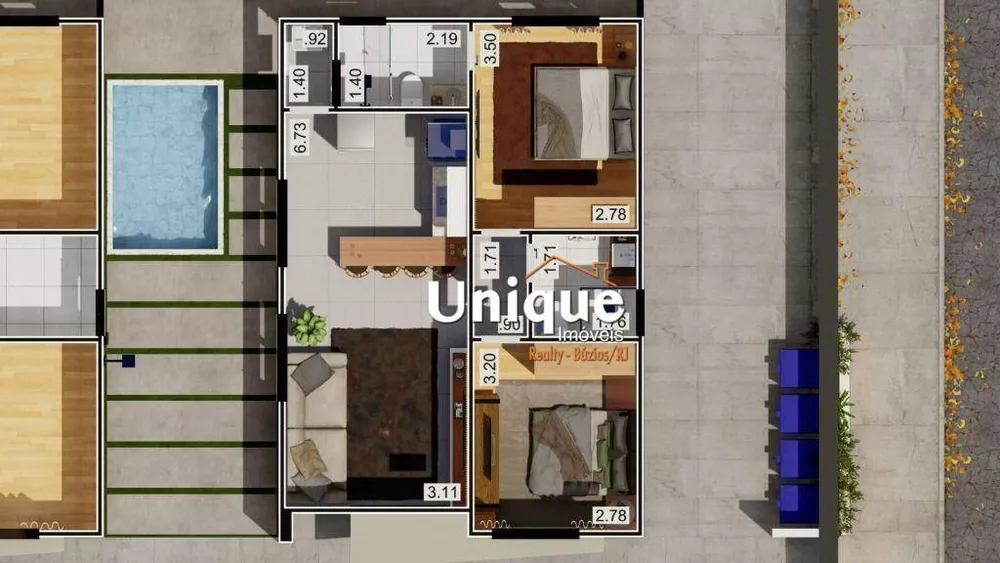 Casa, 2 quartos, 56 m² - Foto 2