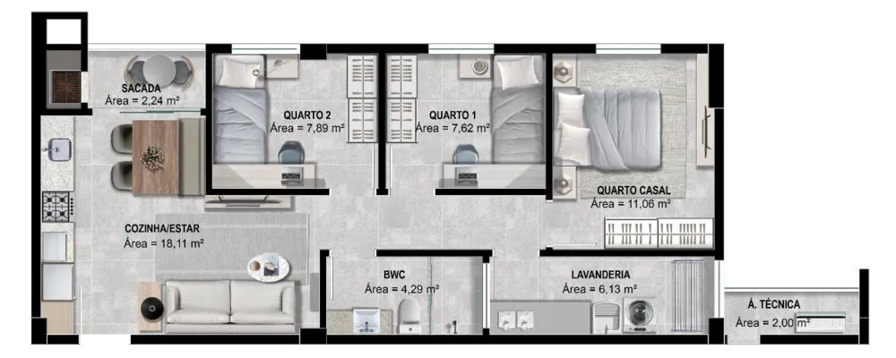 Apartamento, 3 quartos, 79 m² - Foto 6
