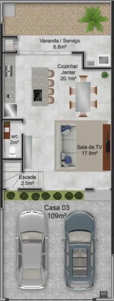 Casa, 3 quartos, 104 m² - Foto 6