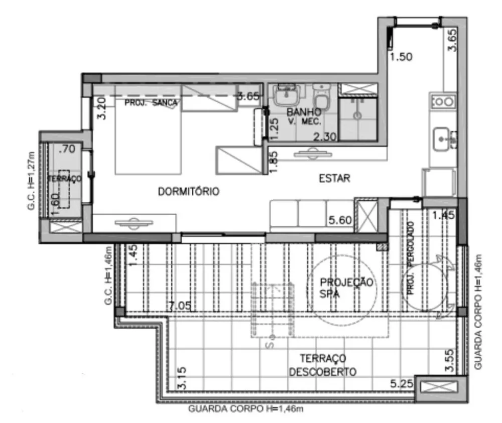 Apartamento à venda com 1 quarto, 60m² - Foto 3