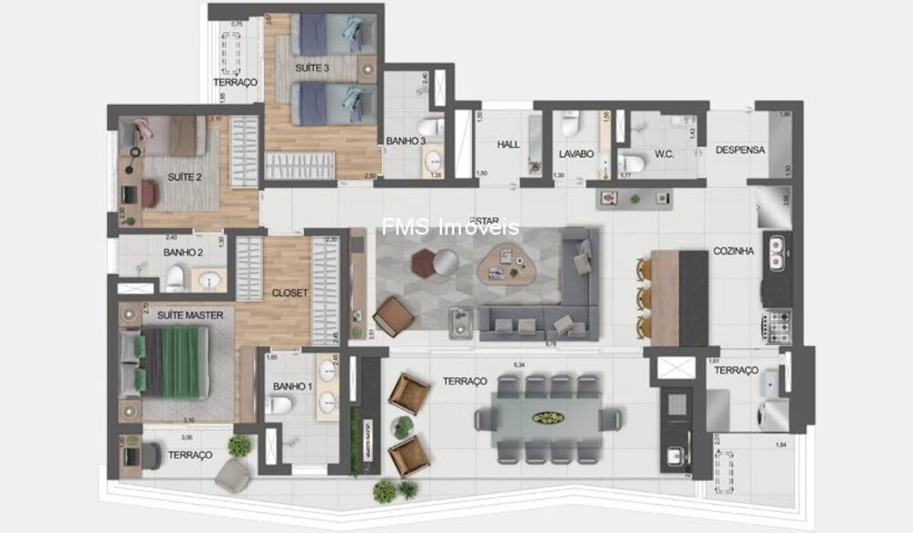 Apartamento, 3 quartos, 144 m² - Foto 12