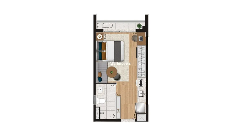 Apartamento, 1 quarto, 24 m² - Foto 4