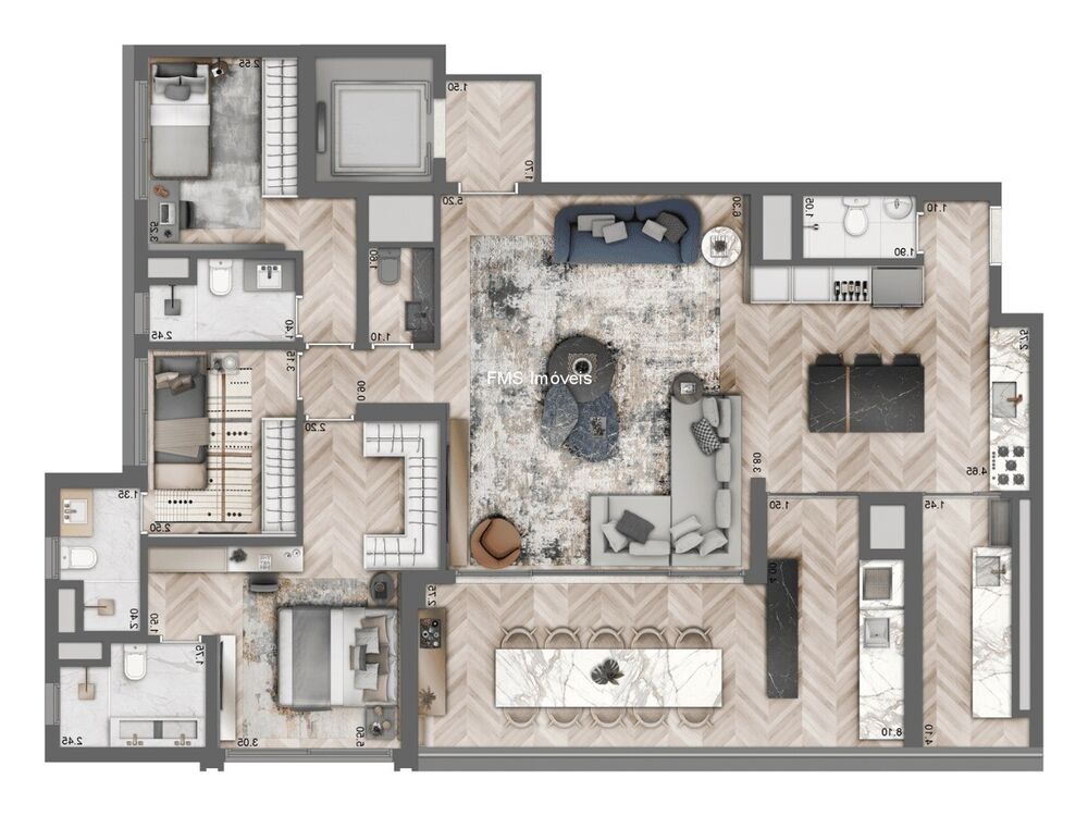 Apartamento à venda com 3 quartos, 158m² - Foto 12