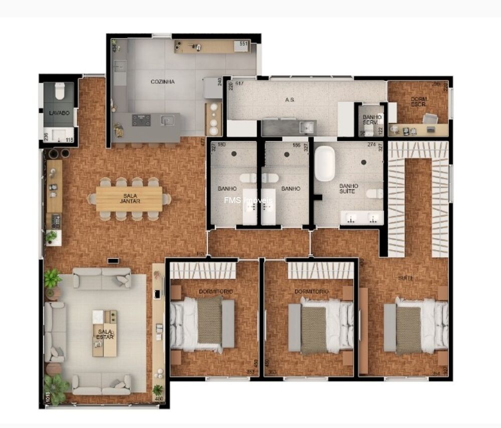 Apartamento, 3 quartos, 220 m² - Foto 1