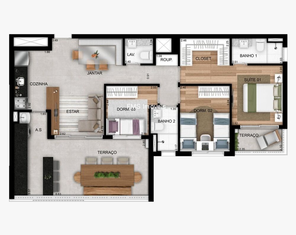 Apartamento, 3 quartos, 94 m² - Foto 18