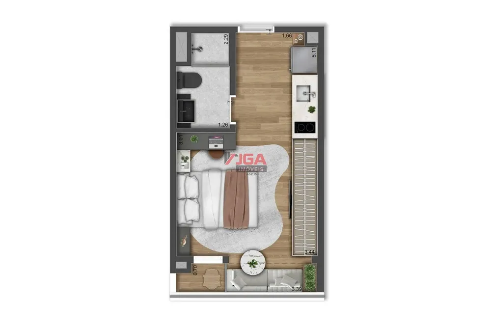 Apartamento, 23 m² - Foto 2