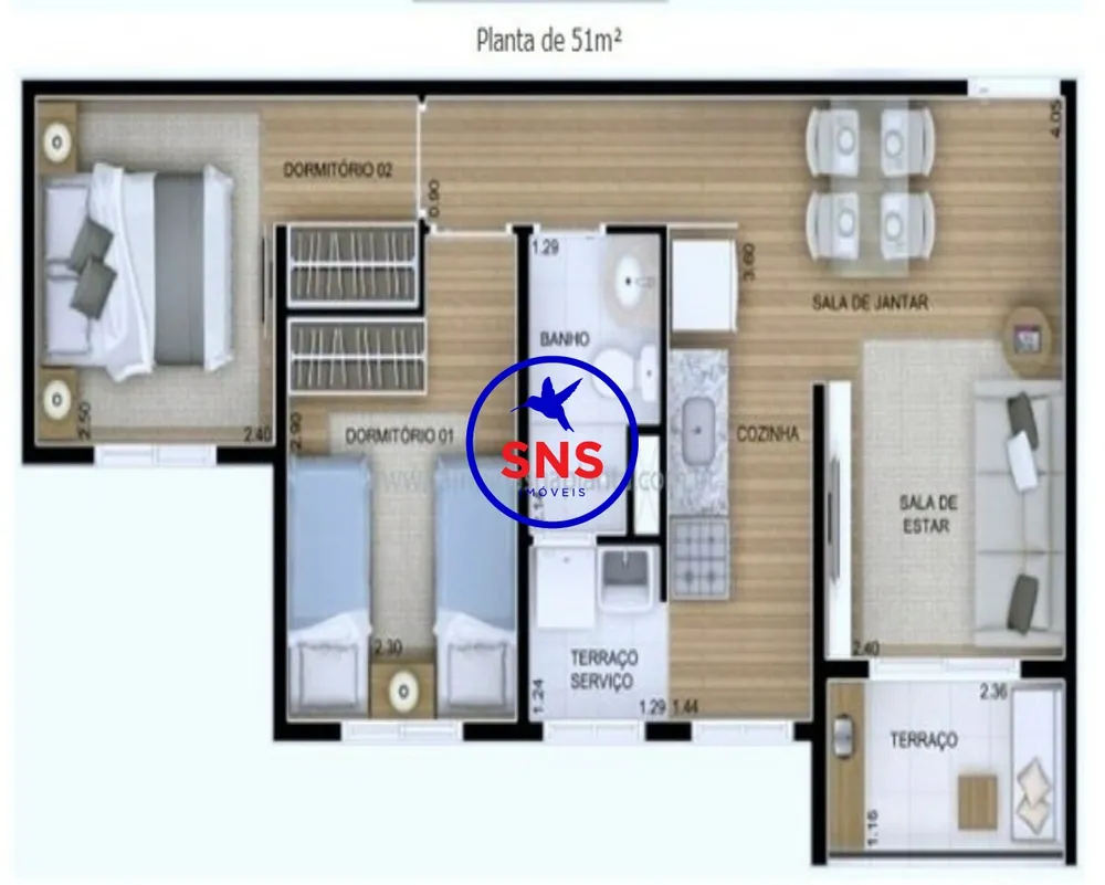 Apartamento, 2 quartos, 51 m² - Foto 16