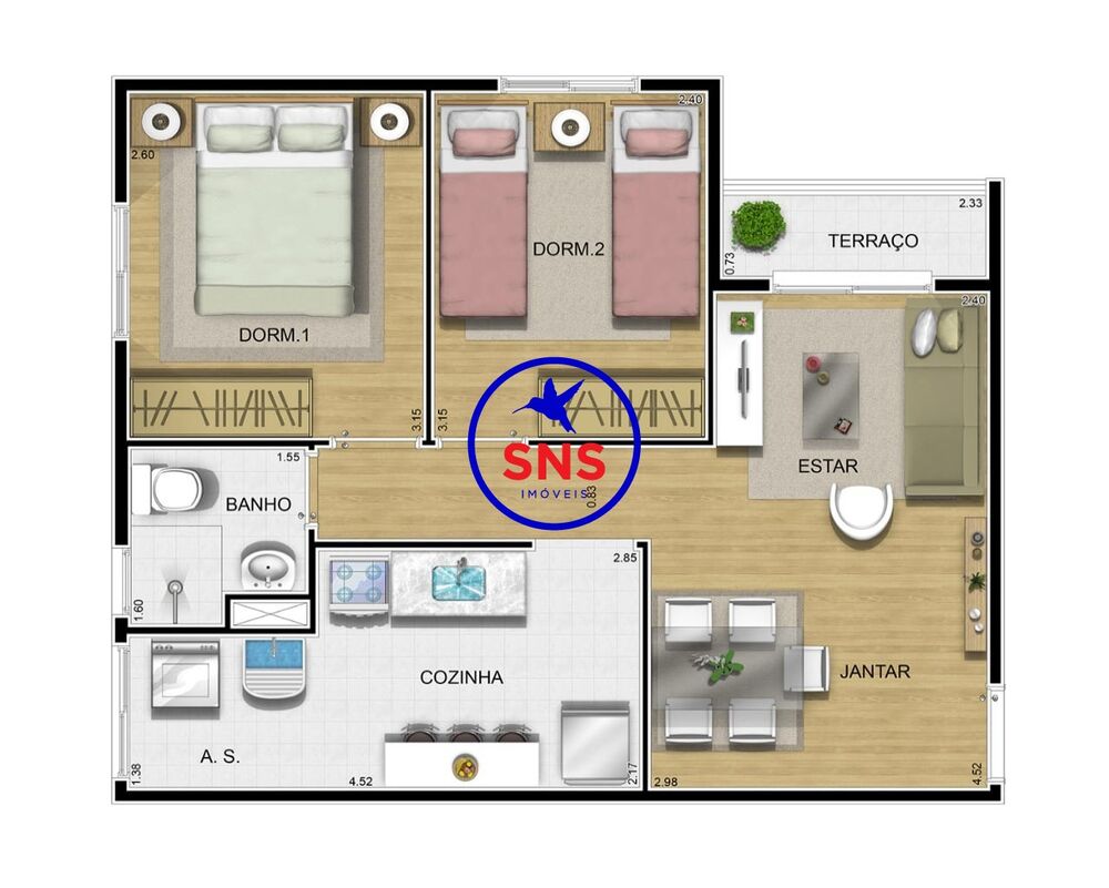 Apartamento, 2 quartos, 50 m² - Foto 6