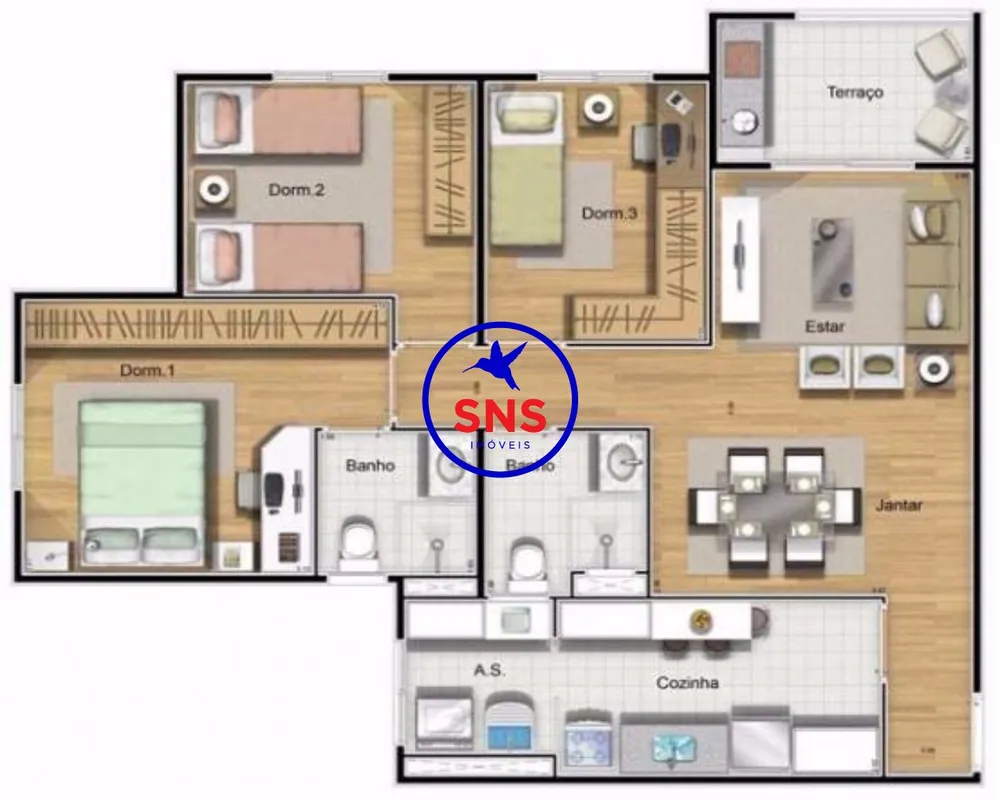 Apartamento, 3 quartos, 78 m² - Foto 4