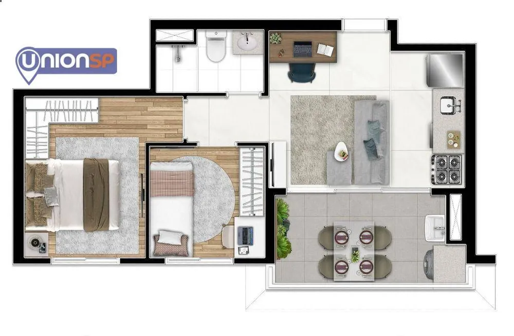 Apartamento, 2 quartos, 53 m² - Foto 4