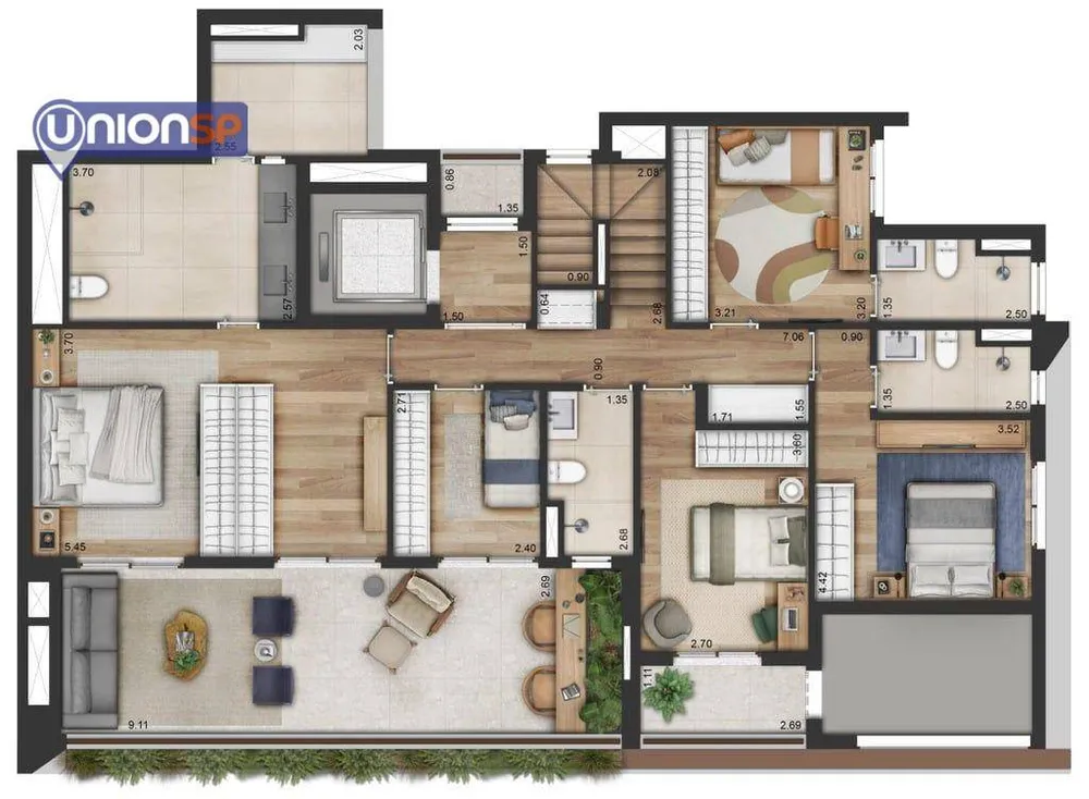 Apartamento, 2 quartos, 127 m² - Foto 3