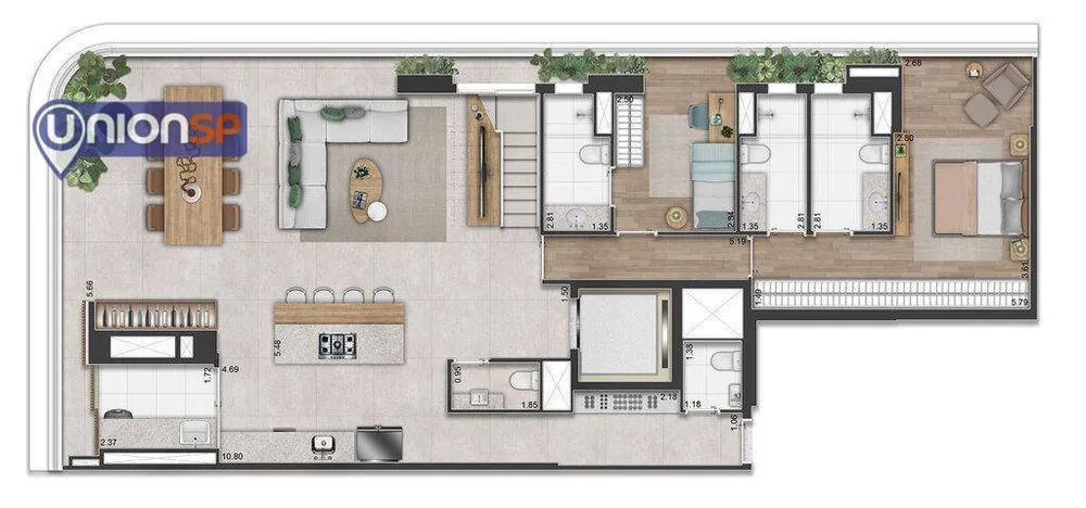 Apartamento, 4 quartos, 193 m² - Foto 3