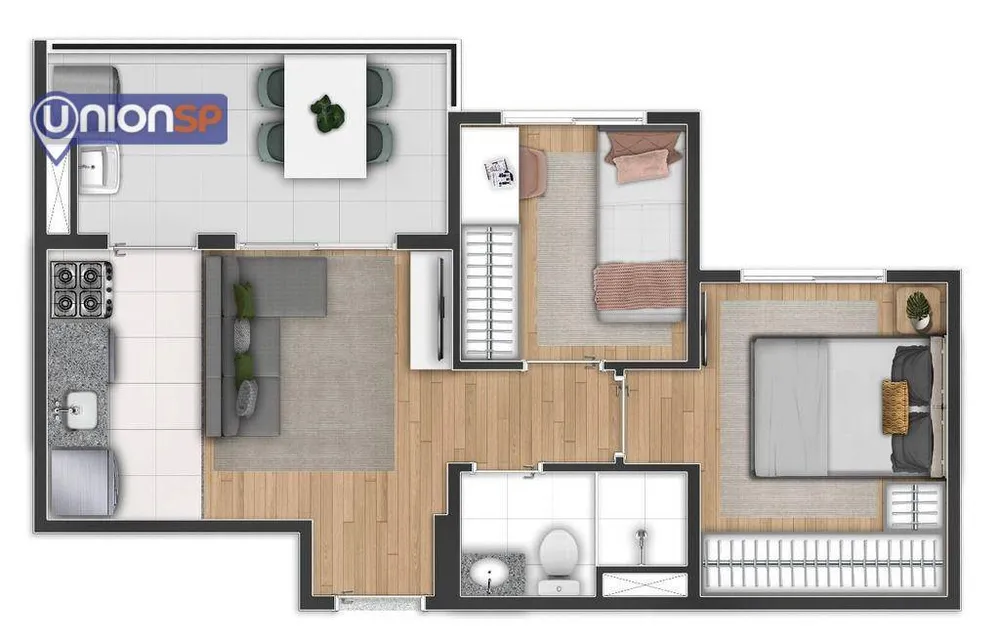 Apartamento, 2 quartos, 40 m² - Foto 1