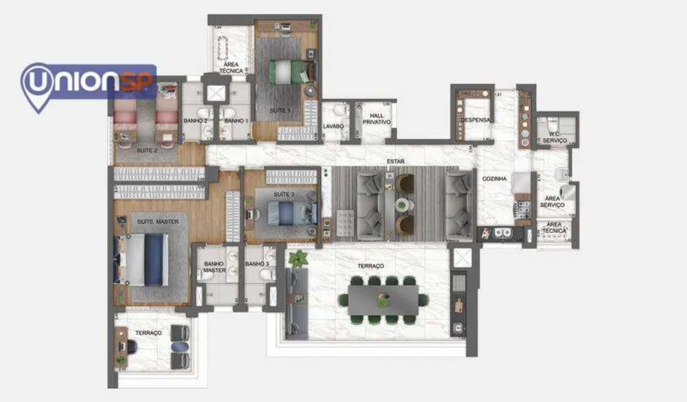 Apartamento, 4 quartos, 185 m² - Foto 2