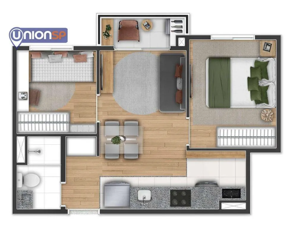 Apartamento, 3 quartos, 65 m² - Foto 2