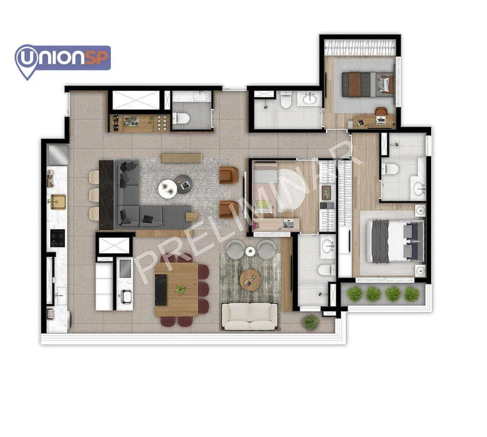 Apartamento, 3 quartos, 128 m² - Foto 4
