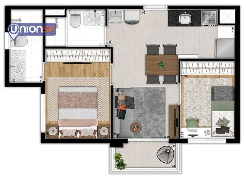 Apartamento, 1 quarto, 28 m² - Foto 2