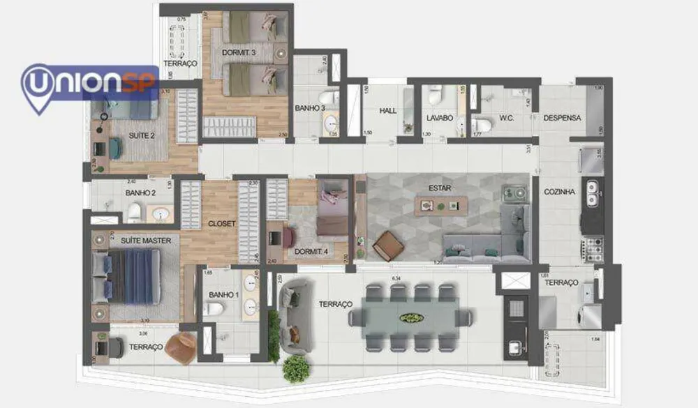 Apartamento, 3 quartos, 120 m² - Foto 1