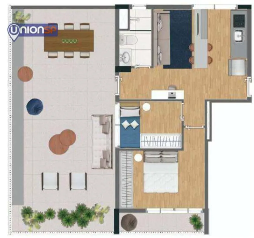 Apartamento, 2 quartos, 46 m² - Foto 3
