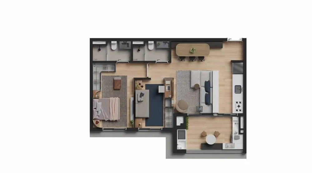 Apartamento, 3 quartos, 133 m² - Foto 1