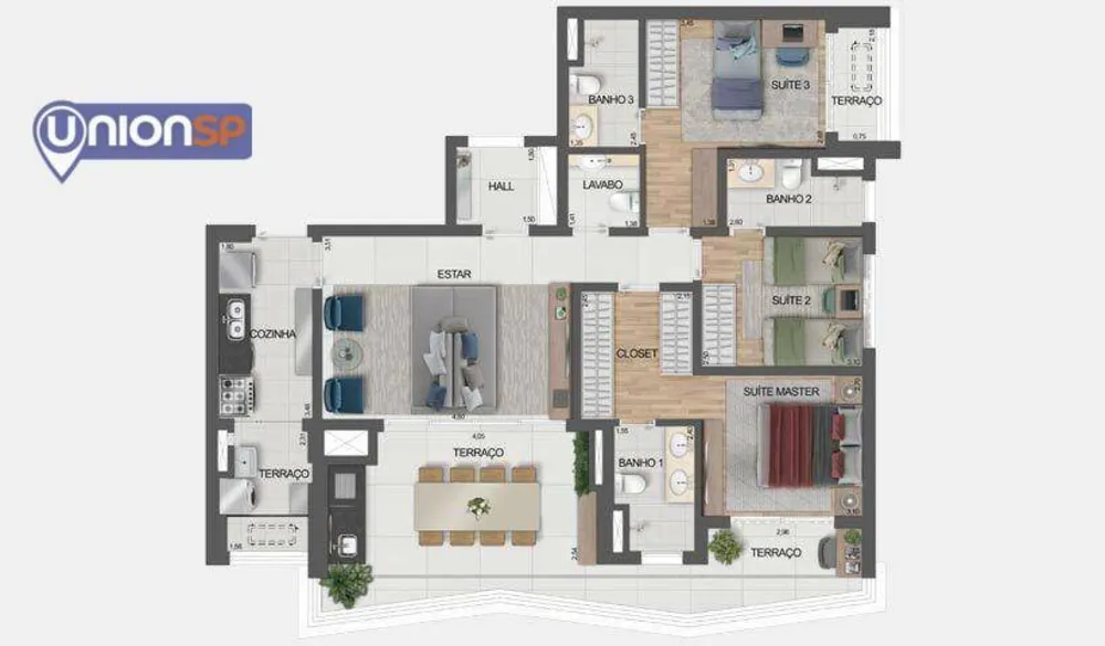 Apartamento, 4 quartos, 144 m² - Foto 2