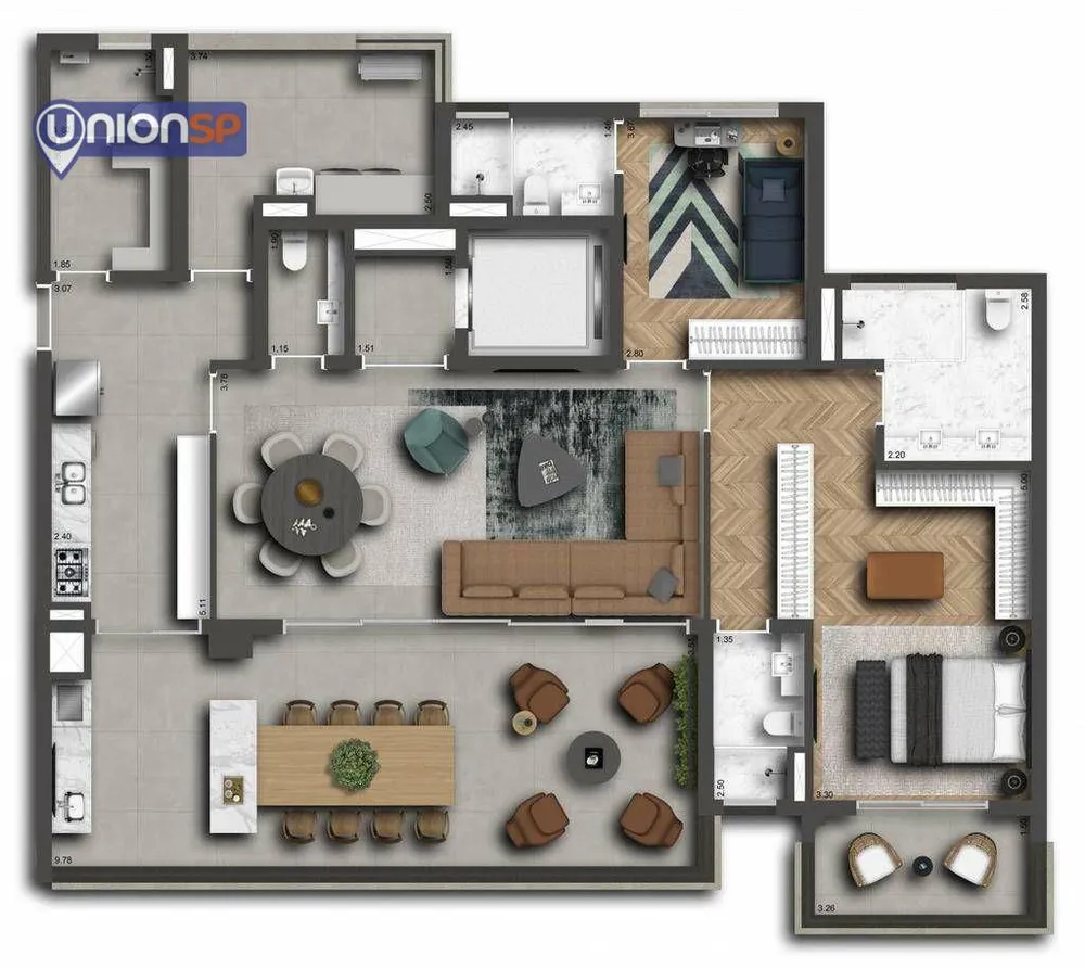 Apartamento, 3 quartos, 173 m² - Foto 1